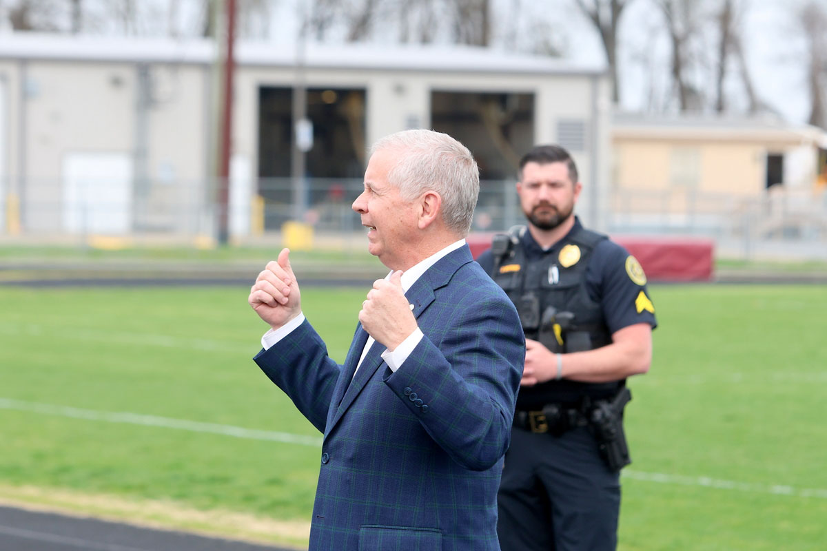 West Creek High School Criminal Justice Academy students are treated to mock crash demonstration by local first responders. (Tony Centonze, Clarksville Living Magazine)