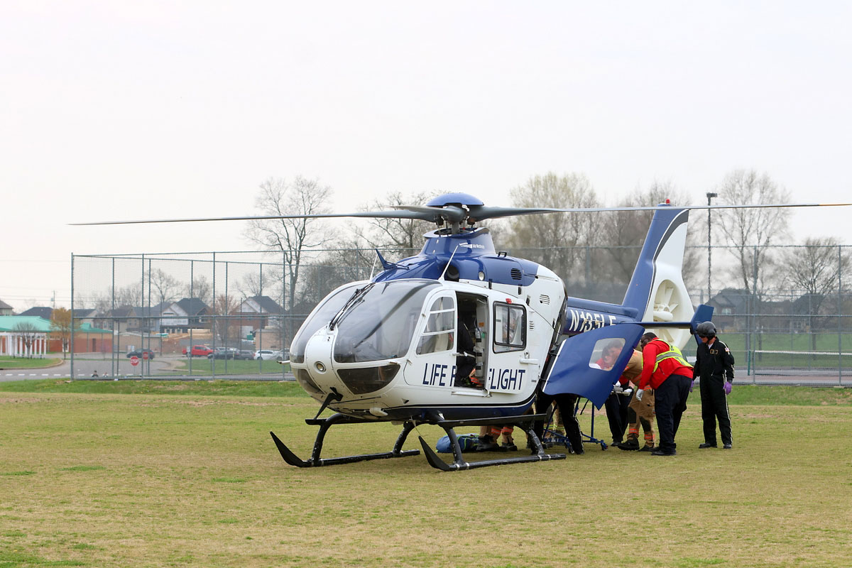 West Creek High School Criminal Justice Academy students are treated to mock crash demonstration by local first responders. (Tony Centonze, Clarksville Living Magazine)