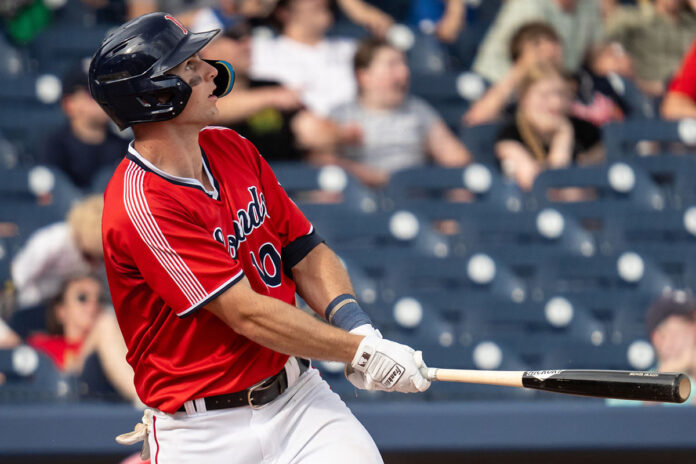 Brewer Hicklen hits go-ahead homer in ninth, totals five RBI in Nashville Sounds 9-8 win over Durham Bulls. (Nashville Sounds)
