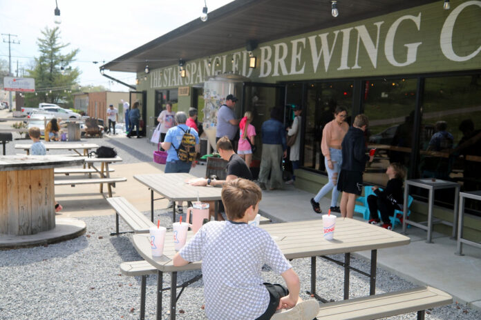 An Easter egg hunt for the adults at Star Spangled Brewery. (Tony Centonze, Clarksville Living Magazine)