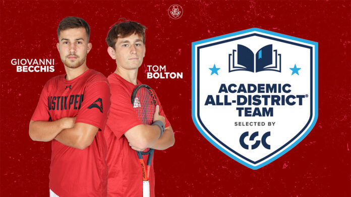 Austin Peay State University Men's Tennis' Giovanni Becchis and Tom Bolton Named to CSC Academic All-District Team. (APSU Sports Information)