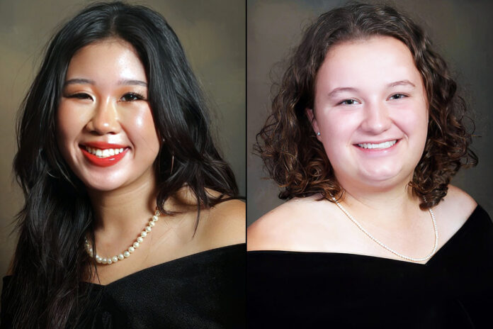 Clarksville Academy Class of 2024 Valedictorian Huiyon Pyo (left) and Salutatorian Emily McCowan (right)