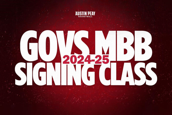 Austin Peay State University 2024-25 Men's Basketball Signing Class. (APSU Sports Information)