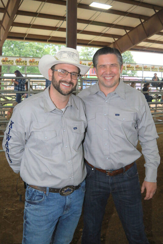 Brandon Bridges and Montgomery County Mayor Wes Golden