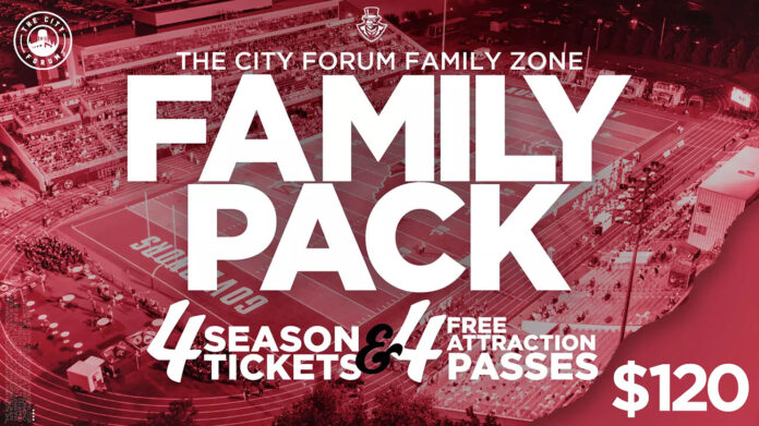 Austin Peay State University Football's The City Forum Family Zone Family Pack. (APSU Sports Information)