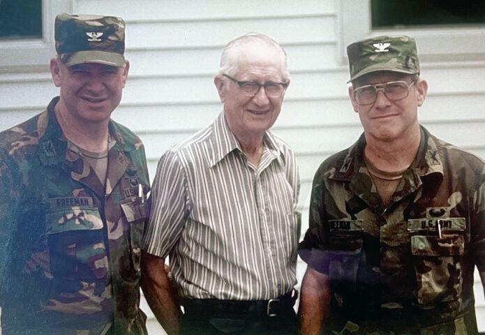 Bobby (L), Howard and Lindsay Freeman