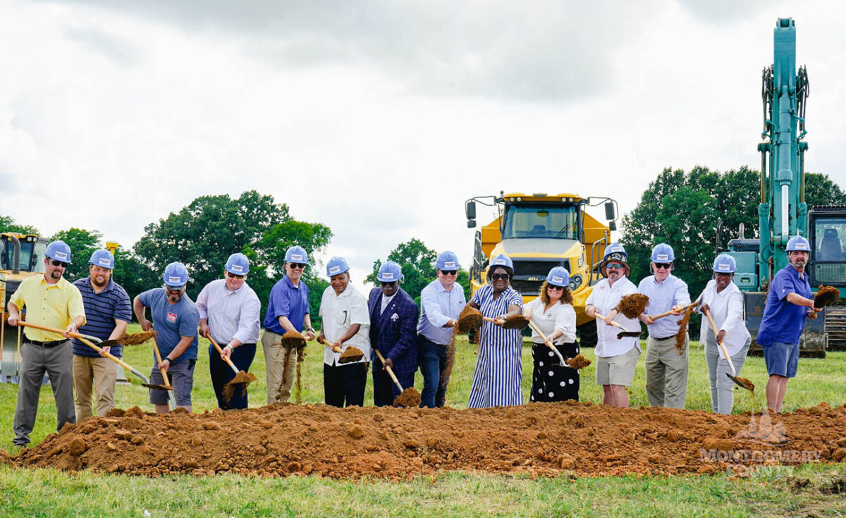 Montgomery County Commissioners, Montgomery County Mayor Wes Golden and Jeff Burkhart breaking ground