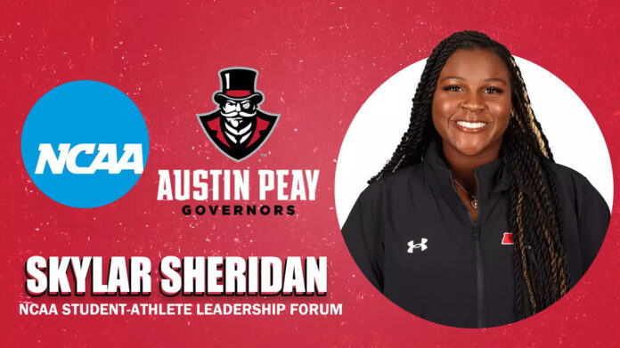 Skylar Sheridan Selected to Represent Austin Peay State University, ASUN at NCAA Student-Athlete Leadership Forum. (APSU Sports Information)