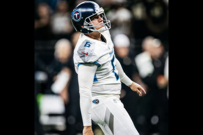 Tennessee Titans kicker Nick Folk connects on five field goals in loss to New Orleans Saints on September 10th, 2023. (Tennessee Titans)