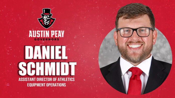 Austin Peay State University Assistant Director of Athletics for Equipment Operations Daniel Schmidt. (APSU Sports Information)