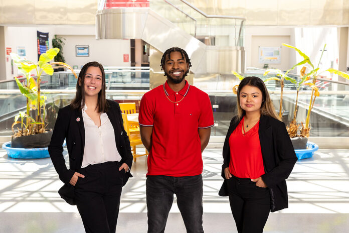 Austin Peay State University’s College of Business student ambassadors for the 2024-25 academic year, from left: Daniela Diaz Campos, William Martin Jr. and Tiffany Ortiz. (APSU)