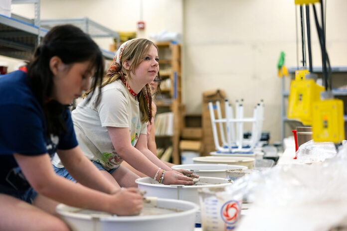 Students learn about ceramics in a class offered through the Community School of the Arts at Austin Peay State University. CSA is currently accepting registration for its Fall 1 term. (APSU)