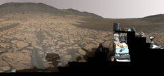 NASA’s Perseverance rover used its Mastcam-Z instrument to capture this 360-degree panorama of a region on Mars called “Bright Angel,” where an ancient river flowed billions of years ago. “Cheyava Falls” was discovered in the area slightly right of center, about 361 feet (110 meters) from the rover. (NASA/JPL-Caltech/ASU/MSSS)
