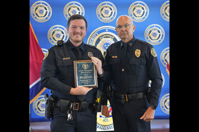 Officer Grant Burlingame and Chief David Crockarell
