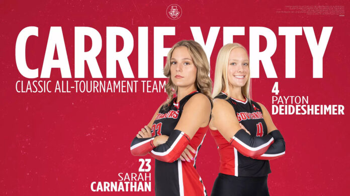 Austin Peay State University Volleyball's Tayler Baron Named to the Blue Raider Bash All-Tournament Team. (APSU)