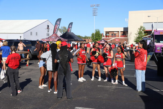 Superheroes, Tailgates, and Free Swag: Austin Peay State University Football Fans Ready for Game Day vs. Alabama A&M. (Mark Haynes, Clarksville Online)