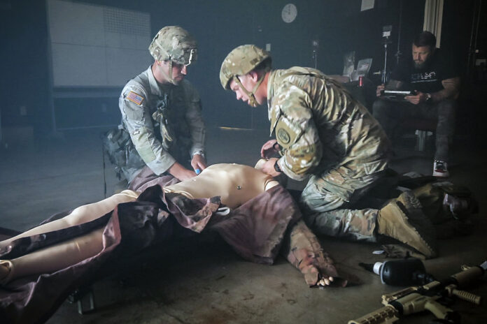 Blanchfield Army Community Hospital Soldiers conduct the hospital's Best Medic Competition at Fort Campbell, August 26th and 27th. This event proved to be some of the hottest days of summer but the competitors prevailed. Soldiers use this training as a means to test their fitness, Army knowledge , and healthcare under extreme conditions. (Justin Moeller, BACH)