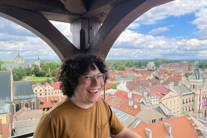 Tanner Sigears, a junior earth and environmental sciences major at Austin Peay State University, visits the Czech Republic on a research trip offered through the National Science Foundation. (APSU)