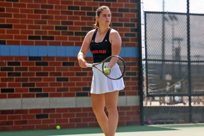Sophia Baranov Shines in Doubles Victory as Austin Peay State University Women's Tennis Excels on Day Two of ITA Ohio Valley Regionals. (APSU Sports Information)
