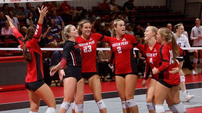 Austin Peay State University Volleyball Faces Tough ASUN Opponents Central Arkansas, North Alabama at Home. (Robert Smith, APSU Sports)