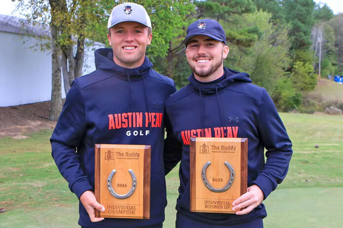 Austin Peay State University Men's Golf's Seth Smith Fires Record 63 to Clinch Victory at Murray State’s The Buddy, Governors Place Second. (APSU Sports Information)