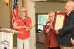 Tina Englen, Brenda Graham and Rep. Curtis Johnson