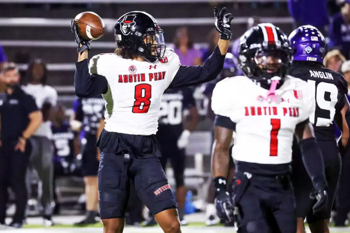 Military Appreciation Day Brings Top-15 Showdown: Austin Peay State University Football Battles Abilene Christian in Clarksville. (Knox Rives, APSU Sports Information)