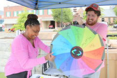 CCCA’s Brendalyn Player and Chris Powell letting people know about upcoming concerts this season