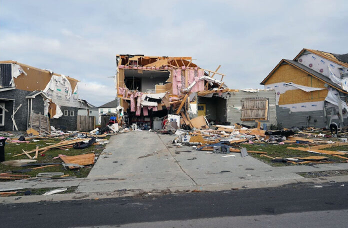 Tornado destruction that occurred December 9th, 2023, in North Clarksville.