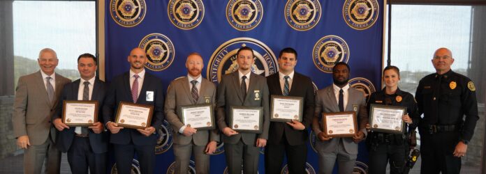 Clarksville Mayor Joe Pitts, Det. Hauser, Det. Westover, Agent McGuire, Agent Williams, Agent Shelhamer, Agent Davis, FTO Raikes, Clarksville Police Chief David Crockarell.