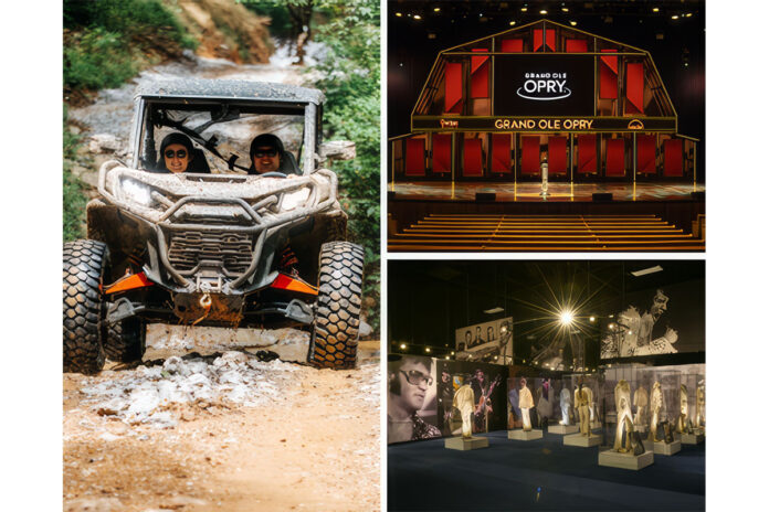 (Clockwise L to R) WildSide in the Smokies, Grand Ole Opry in Nashville, Elvis Presley’s Graceland in Memphis. Photos for media use only here courtesy Tennessee Tourism or noted in image titles.