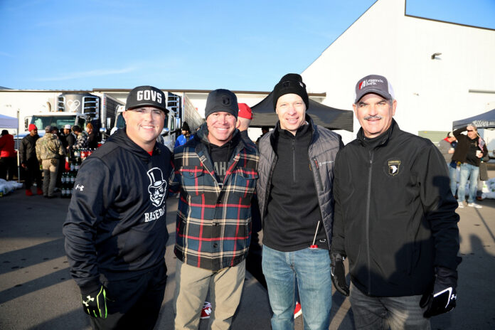 Coach Roland Fanning, Fort Campbell CSM Charles Walker, Fort Campbell Commanding General MG Brett Sylvia and Charlie Koon