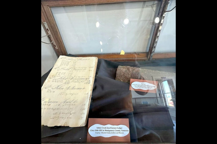 Yellow Creek Iron Furnace Ledger from Montgomery County. (Kyle Watts, Clarksville Living Magazine)