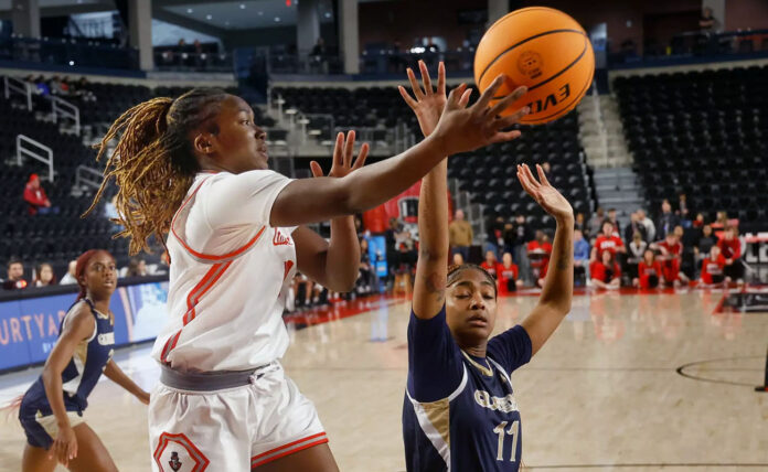 Austin Peay State University Women's Basketball Punch Ticket to ASUN Tournament After 66-57 Victory Against Queens. (Robert Smith, APSU Sports Information)