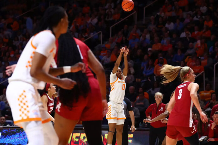 Tennessee Women's Basketball Tops Alabama 88-80, Notches Third Straight Win. (UT Athletics)