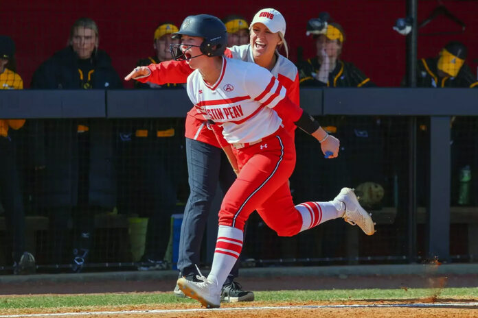 Kylie Campbell’s Clutch Homer, Ashley Martin’s Strong Pitching Lifts Austin Peay State University Softball Past Appalachian State. (Alex Allard, APSU Sports Information)