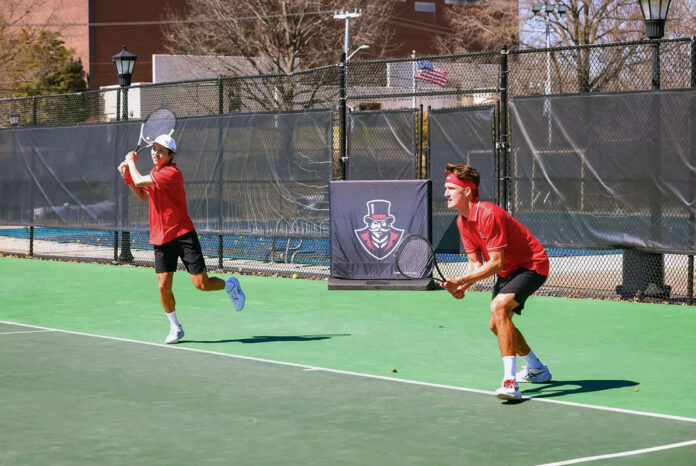 Austin Peay State University Men's Tennis Prevail in Tight Match Against Cumberland. (Karley Livingston, APSU Sports Information)