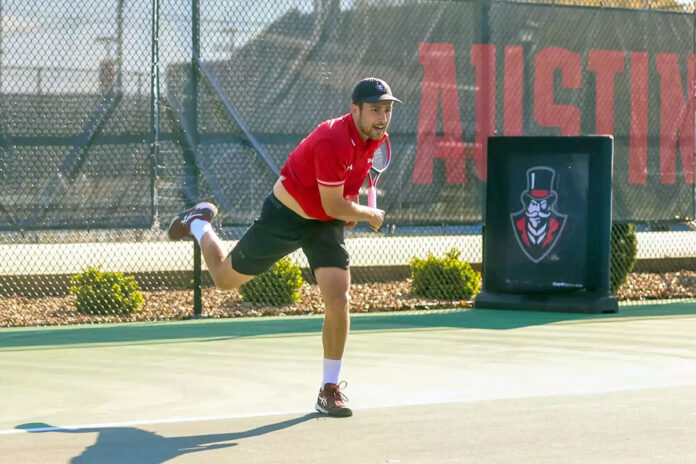 Austin Peay State University Men's Tennis Unable to Overcome Tennessee State, Suffer 6-1 Loss. (Camille Blaylock, APSU Sports Information)