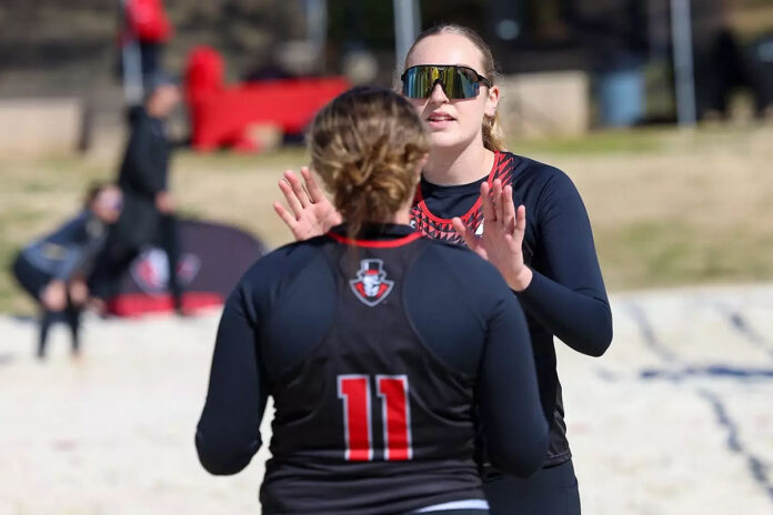 Austin Peay State University Beach Volleyball Ends ASUN Crossover with Back-to-Back Losses. (Alex Allard, APSU Sports Information)
