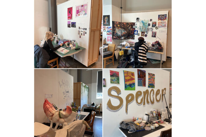 A selection of work currently on display at the Living Gallery, a student exhibition at Austin Peay State University. (Dr. Andrea Spofford, APSU)