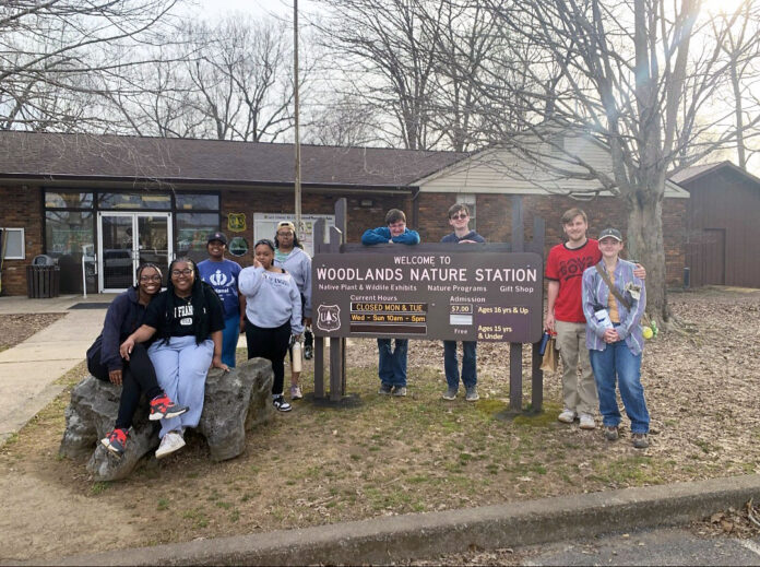 Austin Peay State University students on an Alternative Break Trip to Land Between the Lakes, Kentucky. They helped with shoreline cleanup, split firewood, and worked with endangered animal species. (Contributed photo)