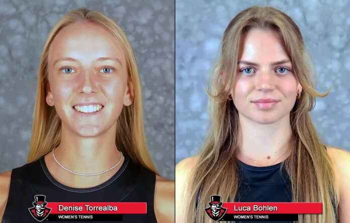 2024-2025 APSU Women's Tennis - Denise Torrealba and Luca Bohlen. (APSU Sports Information)