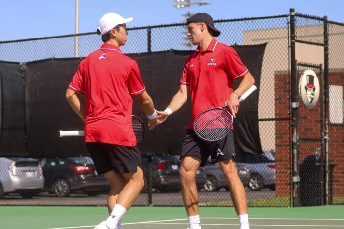 Austin Peay State University Men's Tennis Team Takes the Court in Florida for Friday Duel with Stetson. (Camille Blaylock, APSU Sports Information)