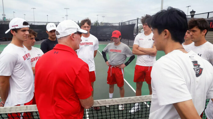 Austin Peay State University Men’s Tennis Season Ends with 7-0 Loss at Florida Gulf Coast. (Robert Smith, APSU Sports Information)