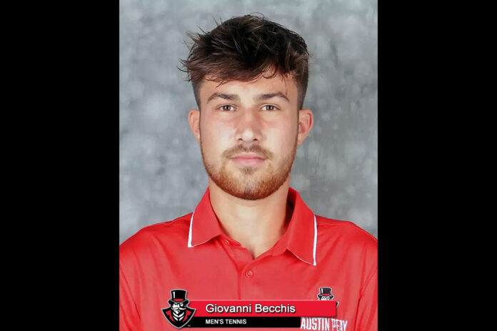 2024-25 APSU Men's Tennis - Giovanni Becchis. (APSU Sports Information)