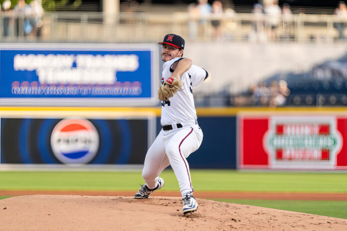Logan Henderson Delivers Quality Start to Power Nashville Sounds to Series Advantage over Durham Bulls. (Nashville Sounds)