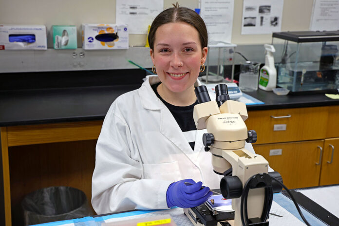 Taylor Lorance, a senior pre-veterinary major at Austin Peay State University. (Colby Wilson, APSU)