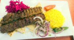 Grilled lamb sewers at Edessa restaurant