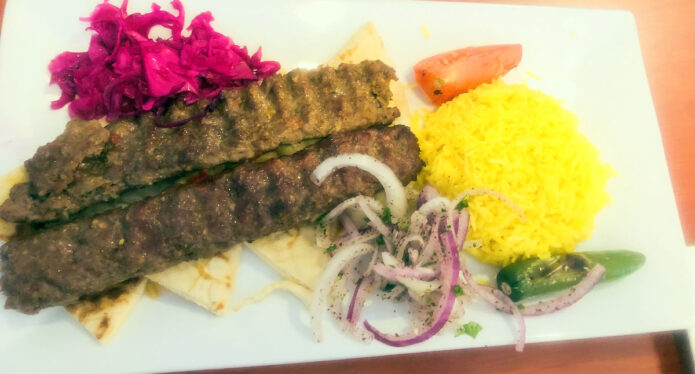 Grilled lamb sewers at Edessa restaurant
