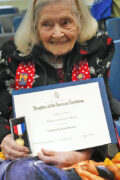 Thelma Louise Bryant with her Certificate of Award